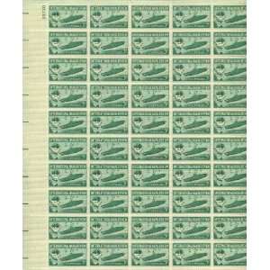 Aircraft Carrier Full Sheet of 50 X 3 Cent Us Postage Stamps Scot 