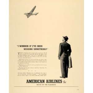  1940 Ad American Airlines Airway Business Travel Plane 