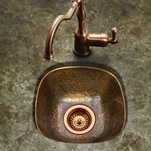 Houzer Schnapps Hammered Copper Undermount Wet Bar and Prep Sink 
