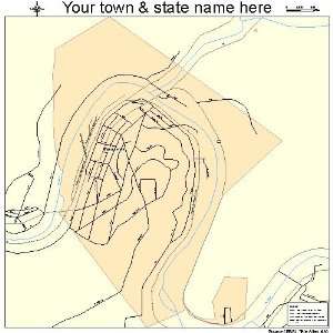 Street & Road Map of Gassaway, West Virginia WV   Printed 