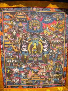 TIBETAN THANGKA PAINTING LIFE OF BUDDHA MANDALA tangka  