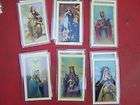 Lot of 12 Laminated Virgins & Martyrs Prayer Cards