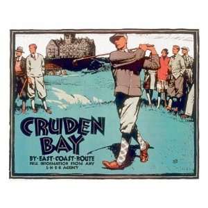  Cruden Bay Vintage Golf Sport Advertizing Poster by 