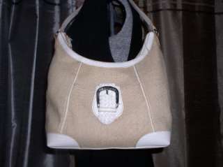 JACLYN SMITH WHITE FAUX LEATHER SHOULDER BAG , NEW WITH OUT TAGS 