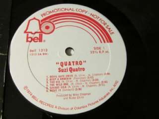 SUZI QUATRO QUATRO WHITE LABEL PROMO (BELL 1313) LP  