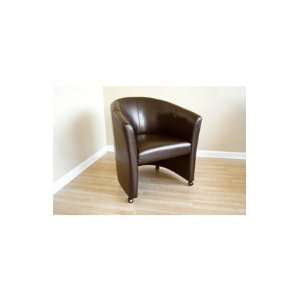  Wholesale Interiors Full Leather Club Chair With Wheels 