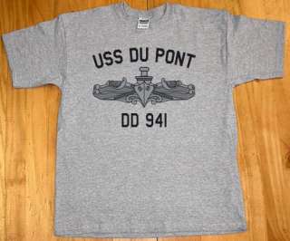 US USN Navy USS Du Pont DD 941 Destroyer T Shirt  