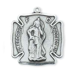  St. Florian Sterling FD Medal: Jewelry