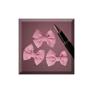   25ea   1 1/2 X 1 1/4 Pink Grosgrain Bow Tie: Arts, Crafts & Sewing