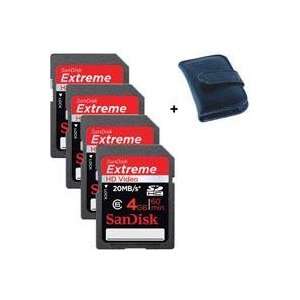   (SDHC) Memory Card.  Pack of 4 & Memory Card Holder Electronics