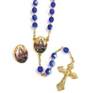 Crystal Rosary   Our Lady of Charity   7mm Crystal Beads   21in. Chain 