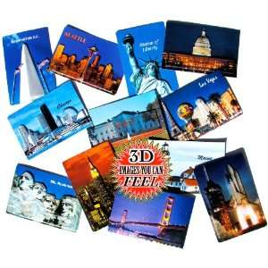 3D United States Cities Tourist Attractions Souvenir Postcards   Set 