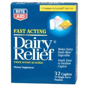  Rite Aid Fast Acting Dairy Relief Caplets, 32 ct.: Health 