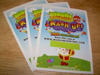 Topps Moshi Monsters MASH UP! ONLINE CODE Cards Set/3  