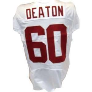  Deaton #60 Alabama 2009 2010 Game Used White Football 