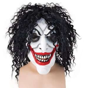   : Horror Smiling Face Halloween Fancy Dress Mask & Hair: Toys & Games