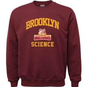Brooklyn College Bulldogs Maroon Youth Science Arch Crewneck 