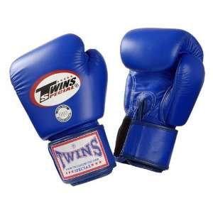  Twins Muay Thai Boxing Gloves with Velcro Wrist   Blue 