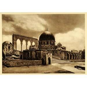  1925 Jerusalem Temple Mount Dome Rock Photogravure 