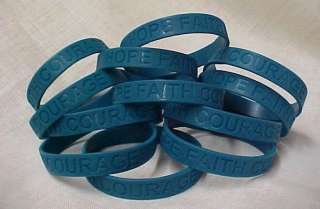 Anxiety Disorder Teal Silicone Bracelets Lot of 12 New  
