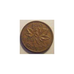  1961 Canadian Maple Leaf Penny    Very Fine/Extra Fine 