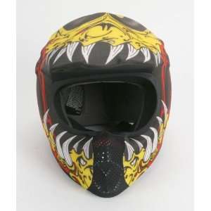   Racing Helmet Skinz , Color Yellow/Red, Style Alien Race Face 005