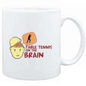  Mug White  Table Tennis ON THE BRAIN  Sports
