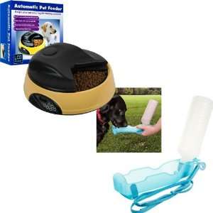   ¢ 4 Meal Automatic Pet Feeder & Portable Water Dish