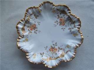 LANTERNIER Limoges HAND PAINTED / gilded plate dish WOW  