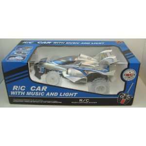   RACING CAR WITH MUSIC AND LIGHT   08 Racing   Silver: Toys & Games