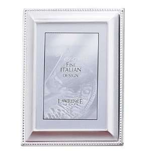  Frame with Plated Bead Border in Brushed Silver