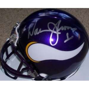  Warren Moon Autographed Mini Helmet   (Minnesota Vikings 