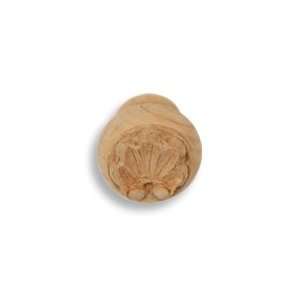  #74 1 1/2 in. CKP Brand Shell Small Wood Knob, Hand Carved 