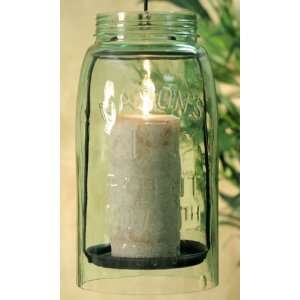  Hanging Big Mason Jar Pillar Candle Holder: Home & Kitchen