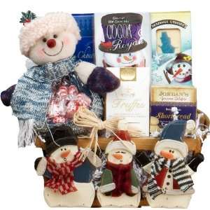 Frosty and Friends Christmas Holiday Snowman Gift Basket:  