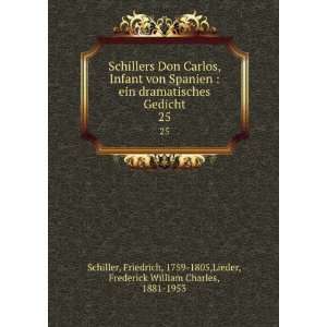 Schillers Don Carlos, Infant von Spanien  ein dramatisches Gedicht 