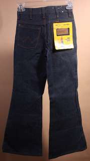 BOYS VTG WRANGLER WIDE FLARE STUDENT FIT JEAN NWT 25x27  