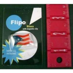  Flashing Illuminated LED Puerto Rico Flag Magnet Case Pack 
