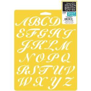 Delta Stencil Mania 7x 10 Alphabet Script (3 Pack 