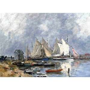  the Port Boats and Dinghys, By Boudin Eugène  Home & Kitchen