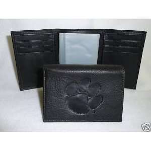   : CLEMSON TIGERS Leather TriFold Wallet NEW black 3: Everything Else
