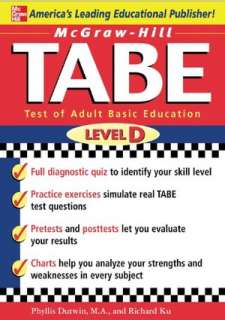 McGraw Hills TABE Level D Test of Adult Basic Education   The First 