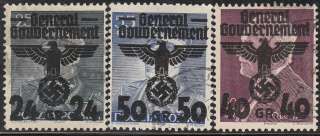 Stamp Germany Poland General Govt Mi 014 6 WWII Reich Swastika Used 