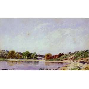   Guigou   24 x 14 inches   A Bend in the Durance River
