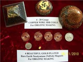 Rare Earth Magnets & 4 SBB Coils For ORGONE Making  