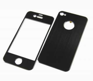 11 Color Aluminium Skin Metal Cover Sticker Front & Back for iPhone 