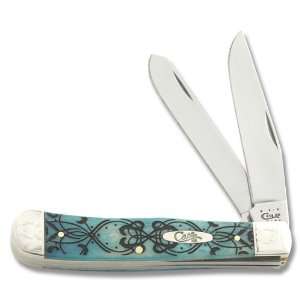  Case Knives 13580 Trapper Knife with Caribbean Blue Smooth 