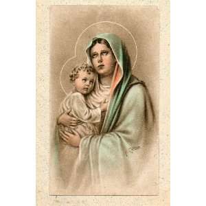   European Prayer/Religious Card, MADONNA & CHILD 