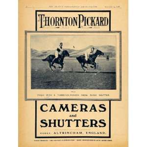   Focal Plane Shutter Cameras Horse Polo Altrincham   Original Print Ad
