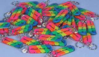   Beach NC Rainbow Multi Colored Acrylic Keychains NEW **  